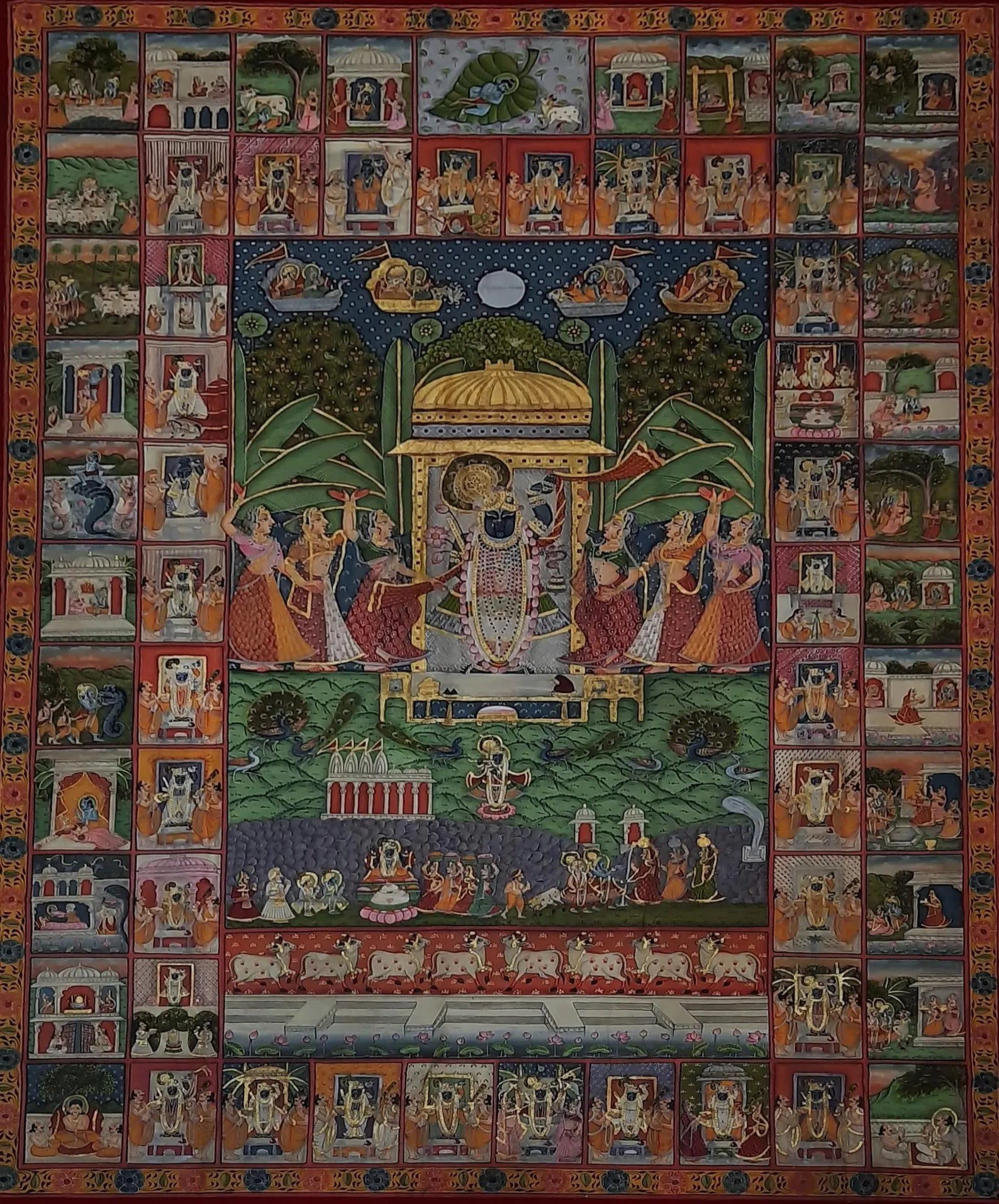 Pichwai Painting– Lord Shrinathji on Palanquin