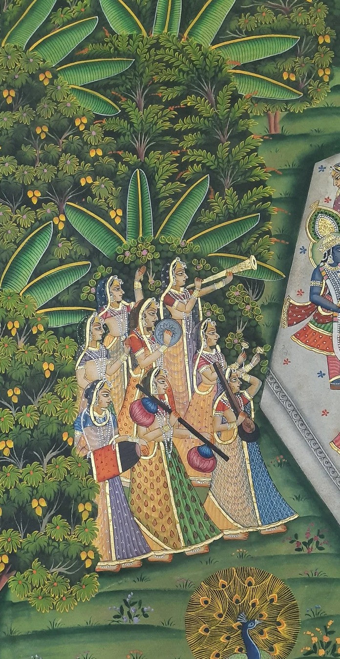Pichwai- Radha Krishna Raas Leela- in 24k Gold