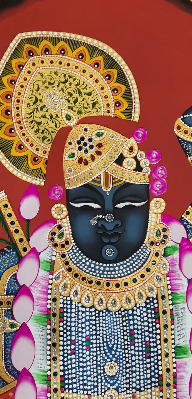 Pichwai- Lord Shrinathji- In 24k Gold