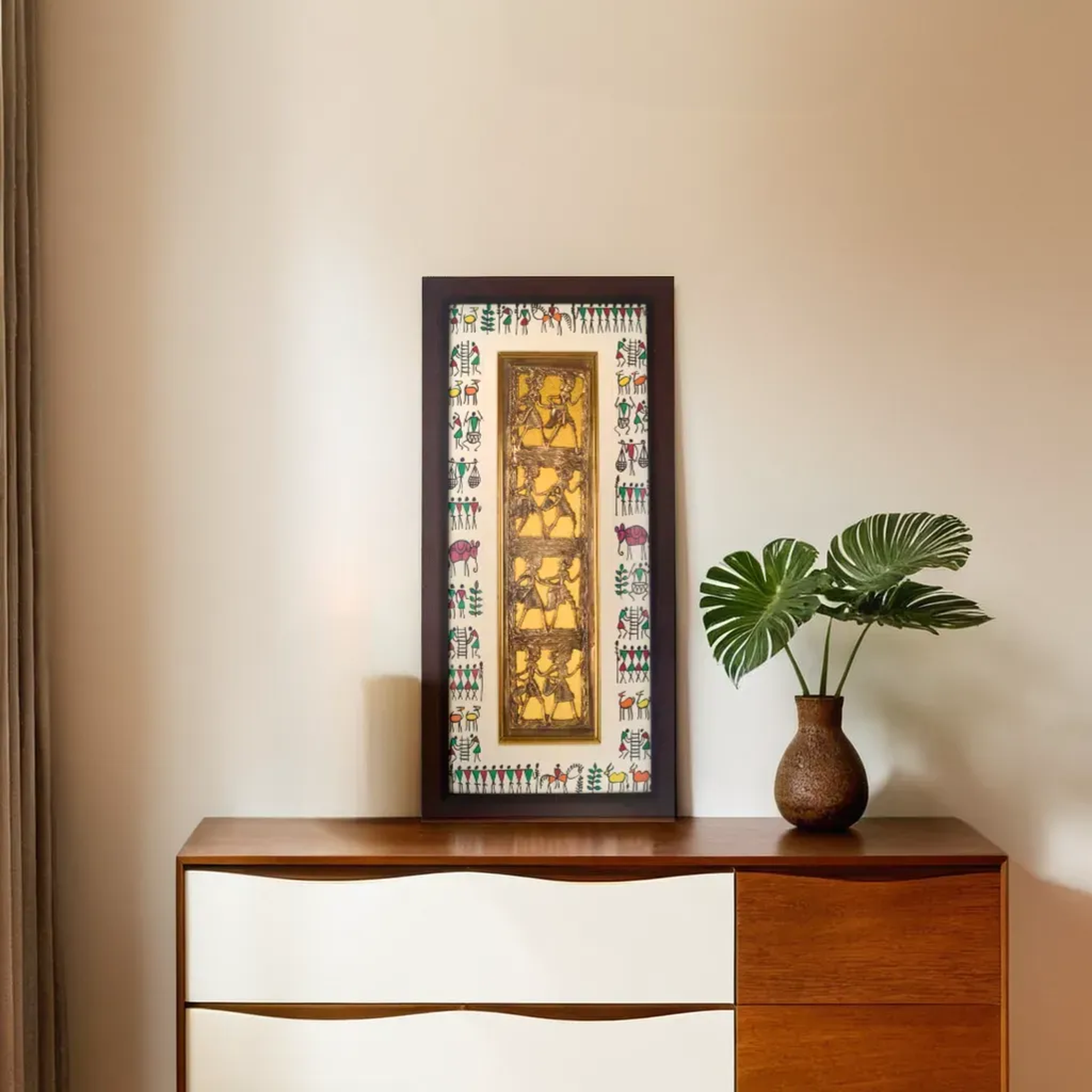 Handcrafted Brass Wall Relief of Eternal Grace