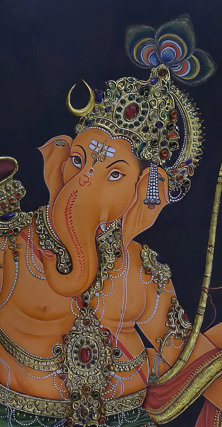 Tanjore Painting – Lord Ganesha in 24k Gold
