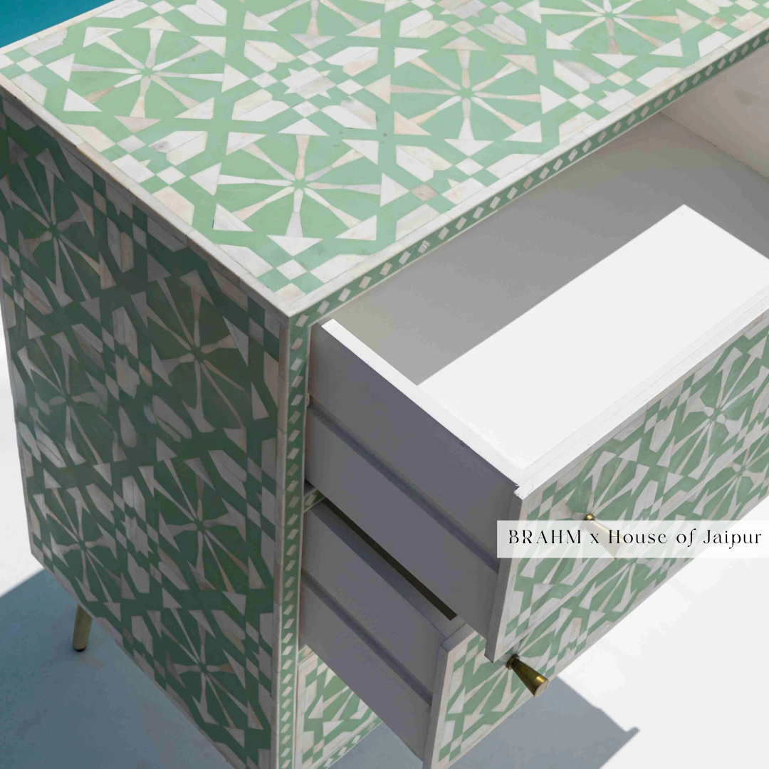 Bone Inlay Six Drawer Dresser