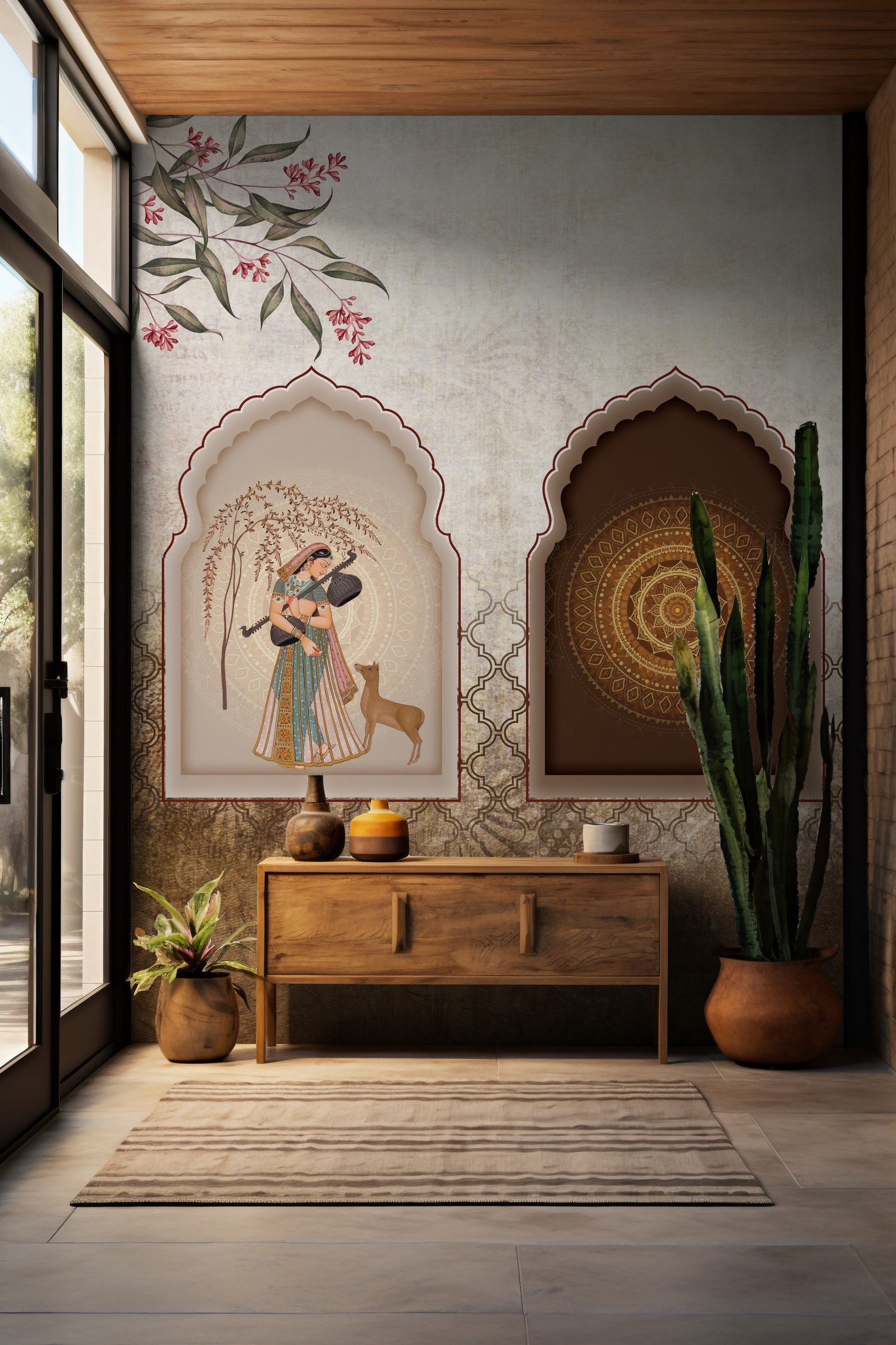 Melodic harmony wallpaper - Customized indian traditional wallpaper