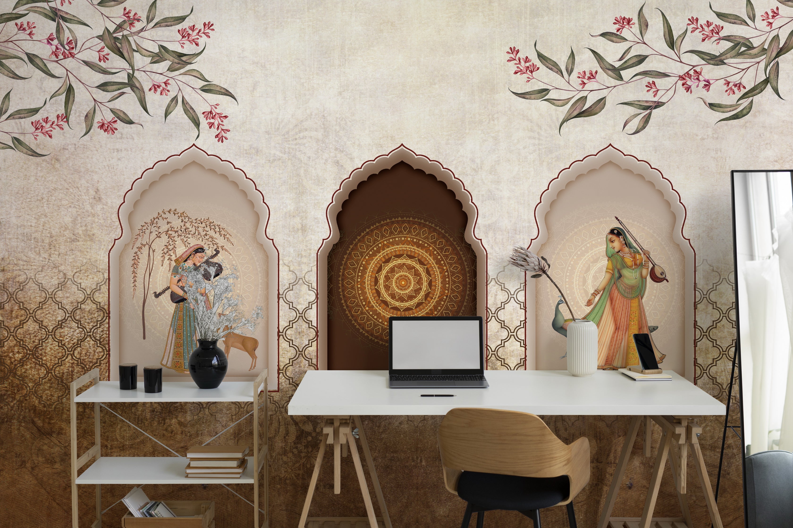 Melodic harmony wallpaper - Customized indian traditional wallpaper