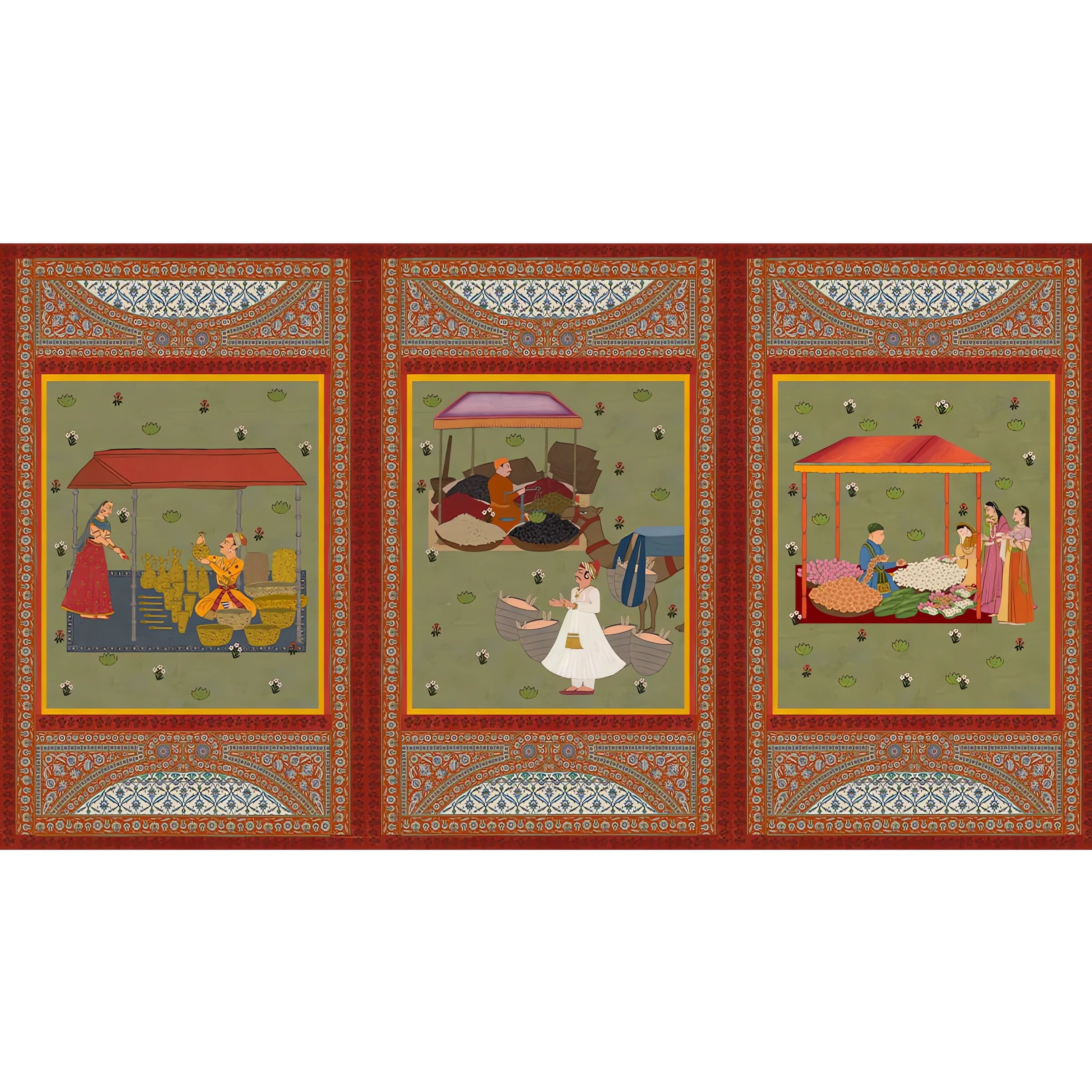 Bazaar Charm: "Meena Bazar" Wallpaper Mural
