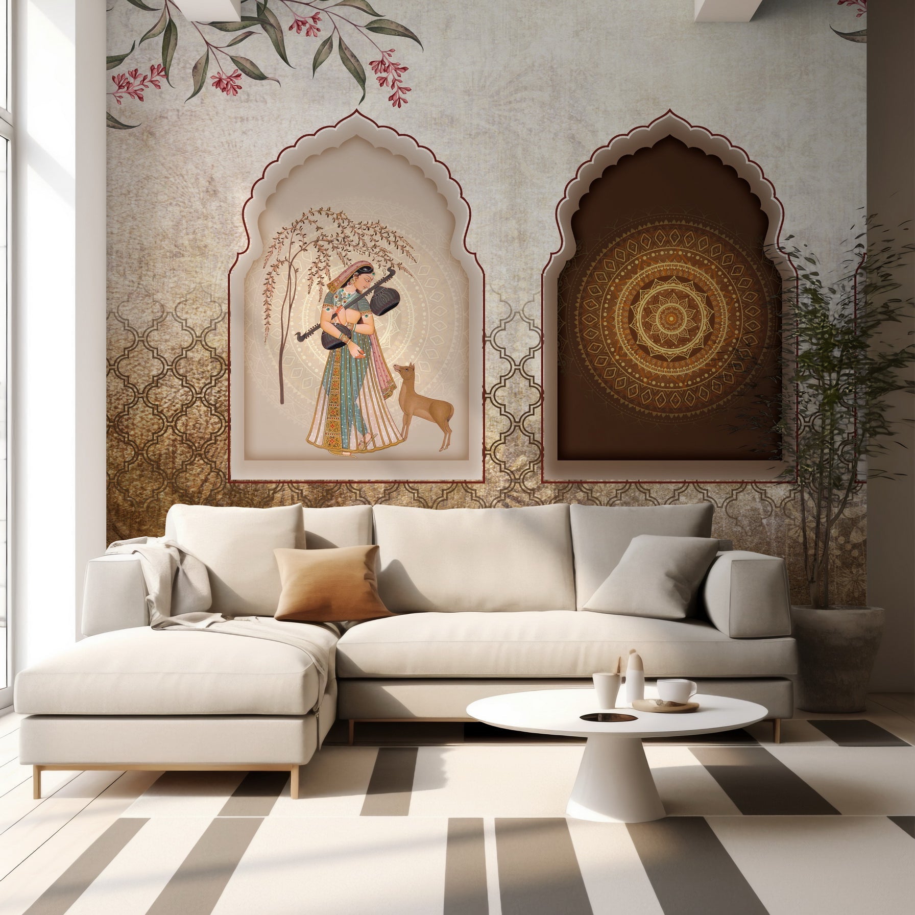 Melodic harmony wallpaper - Customized indian traditional wallpaper