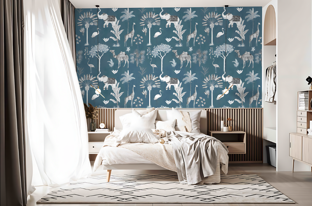 March of Majesty Neel Gaj wallpaper - Customized indian traditional animal wallpaper