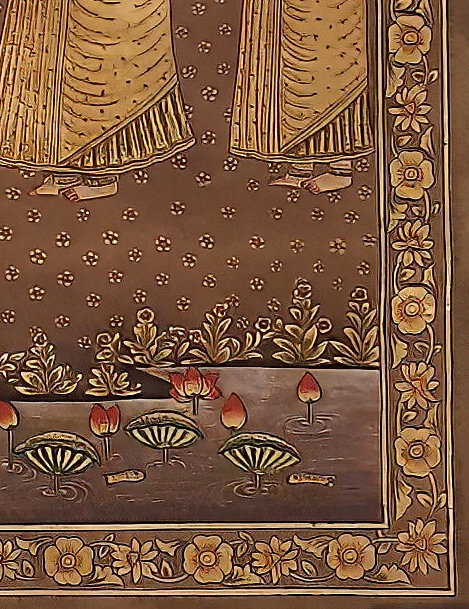 Pichwai- Golden Krishna Painting