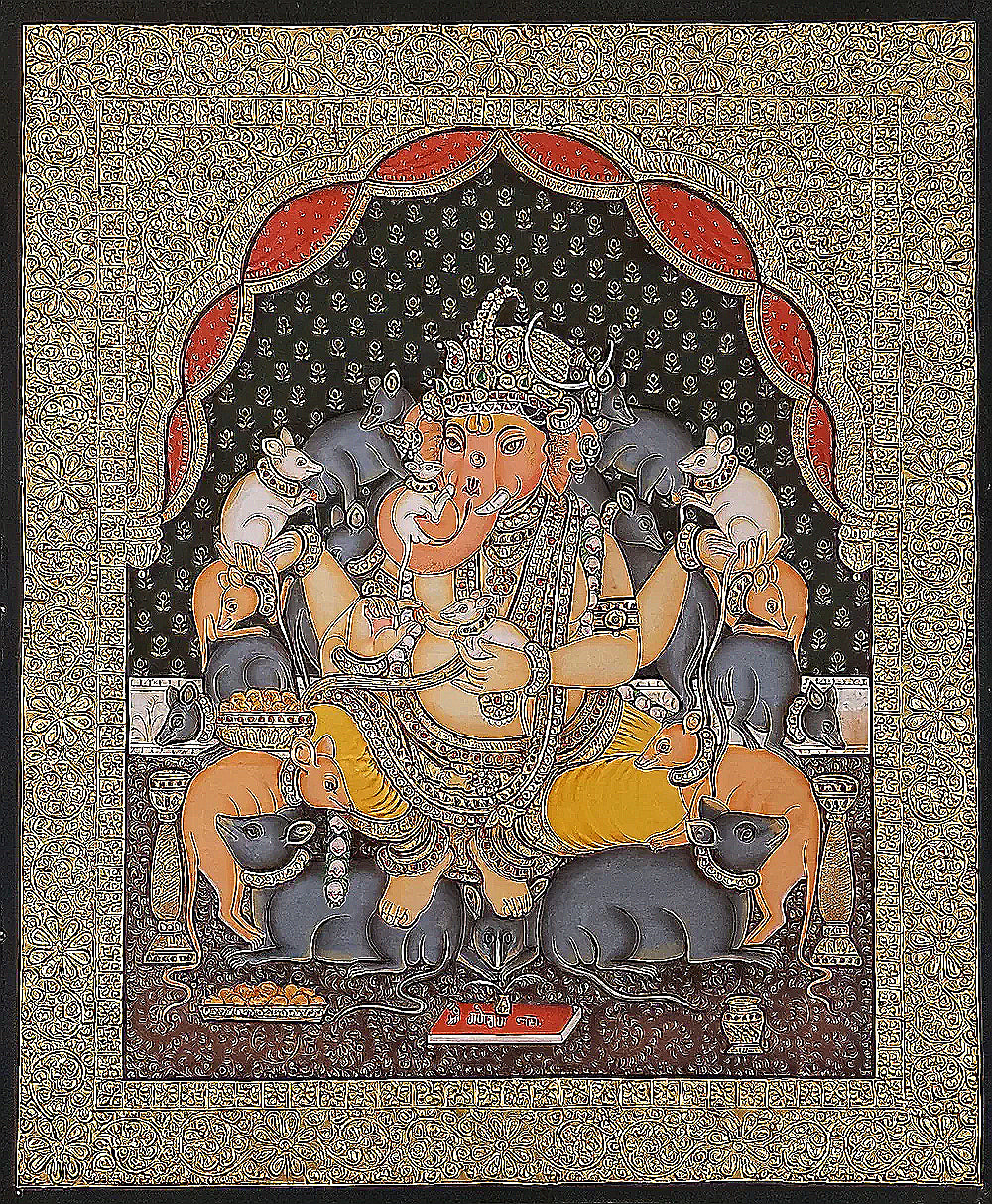 Tanjore- Ganesha Painting in 24k Gold
