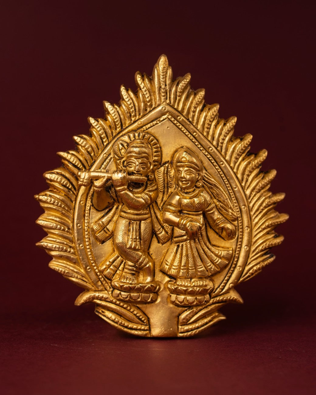 Ram and Sita Wall Hanging in Brass