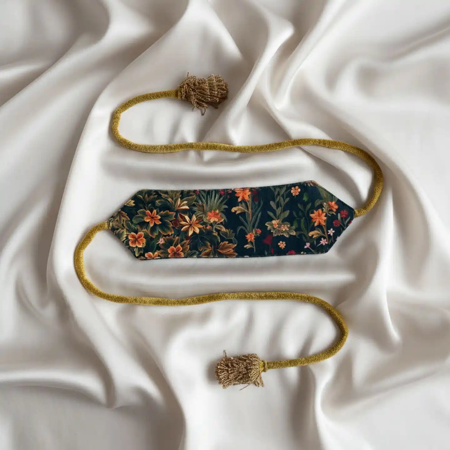 Rustic Flora Handcrafted Tapestry Curtain Tieback