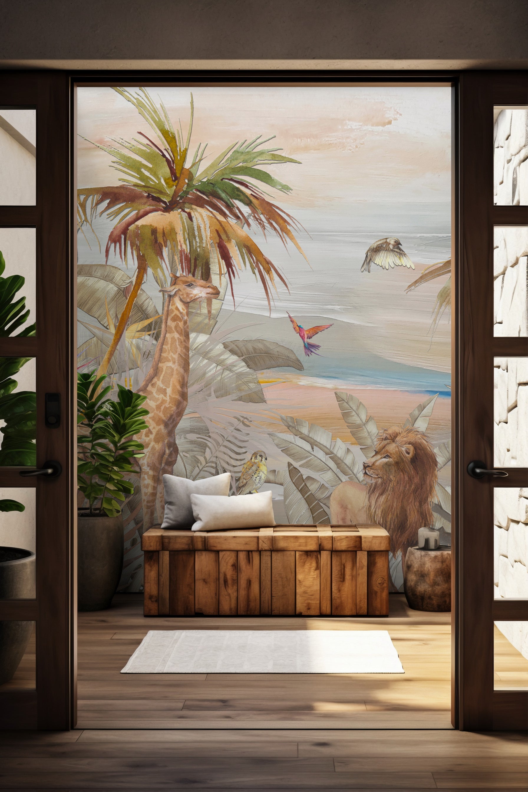 Wild Oasis Sarovara wallpaper - customized animal oasis wallpaper by Brahm