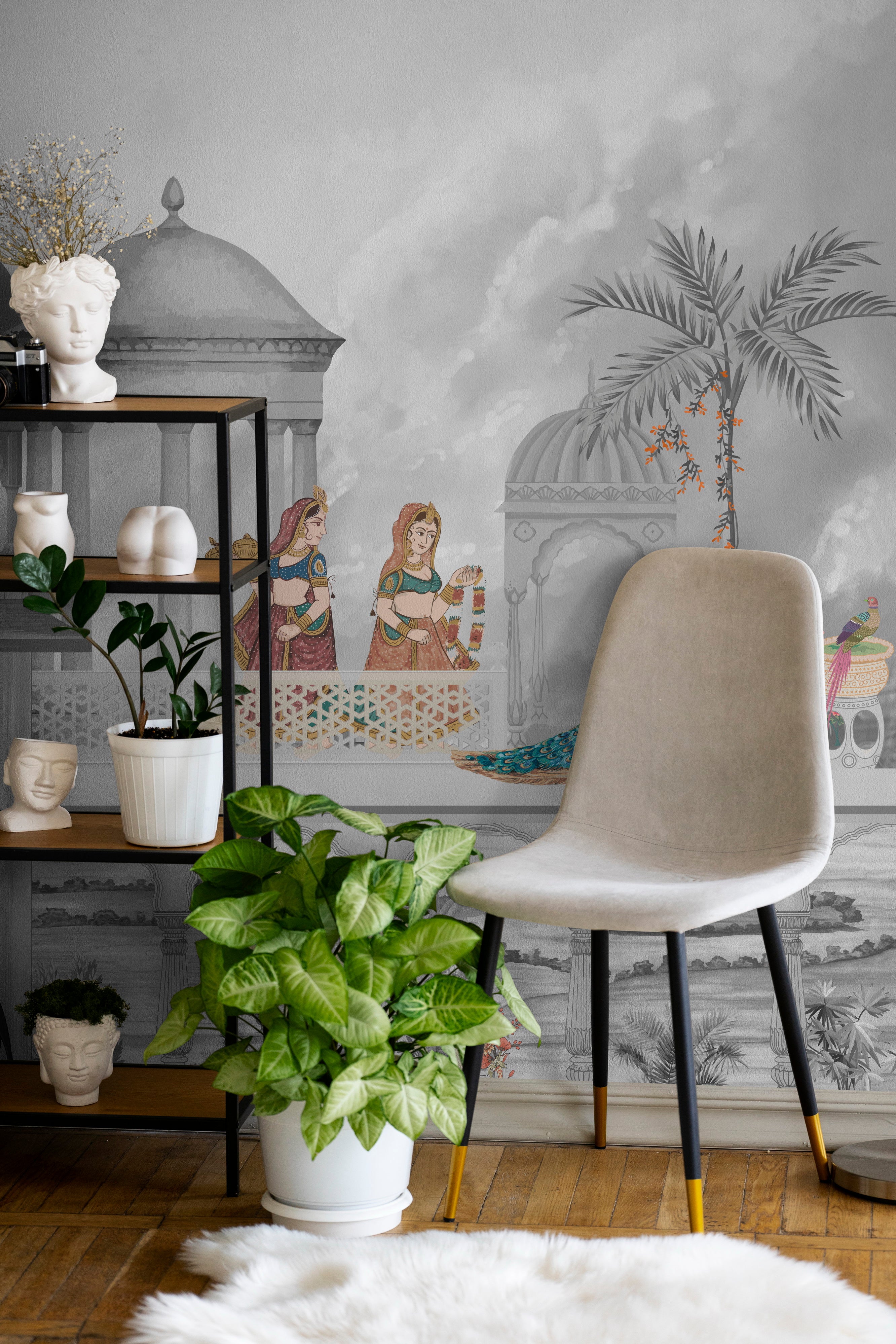 Graceful Balcony: "Shringaar" Wallpaper