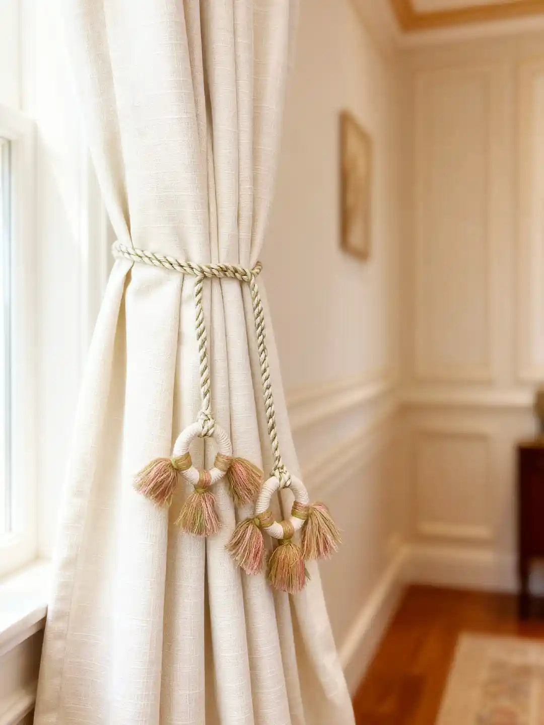 Springhaven Handcrafted Macrame Curtain Tieback