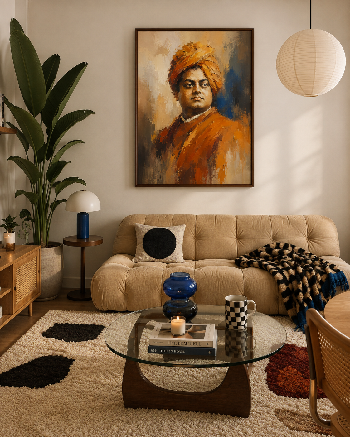 Handpainted – “Vivekananda”: Swami Vivekananda, Contemporary Heritage Painting