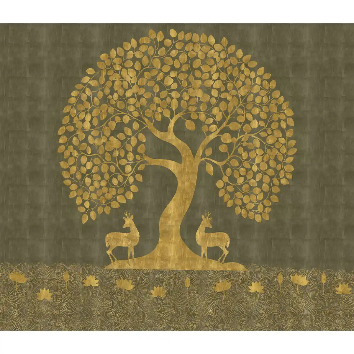 Radiant tree wall design inspired by timeless natural beauty, showcasing graceful form and serene visual balance