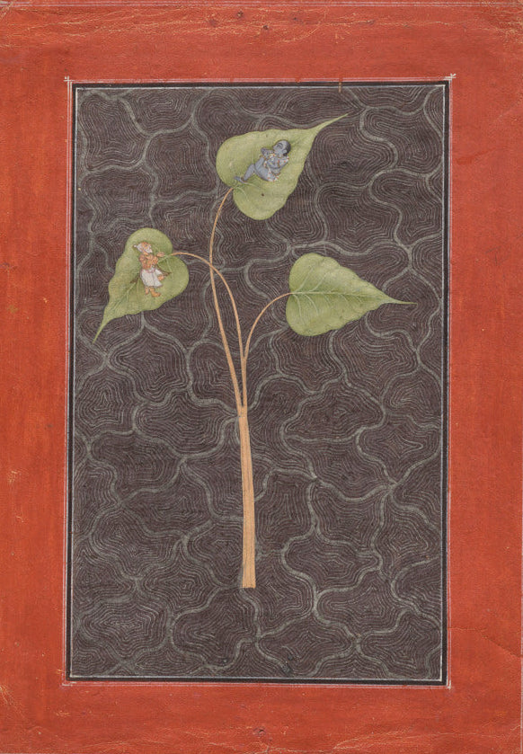 'Markandeya Viewing Krishna in the Cosmic Ocean' Canvas Cloth Print, c.1680