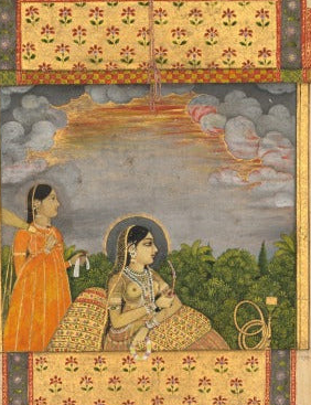 'Princess and Attendant in a Trompe l'Oeil Window' Canvas Cloth Print, c.1765