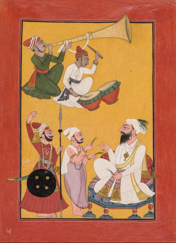 'Celebrations of Krishna's Birth' Canvas Cloth Print, c.1725