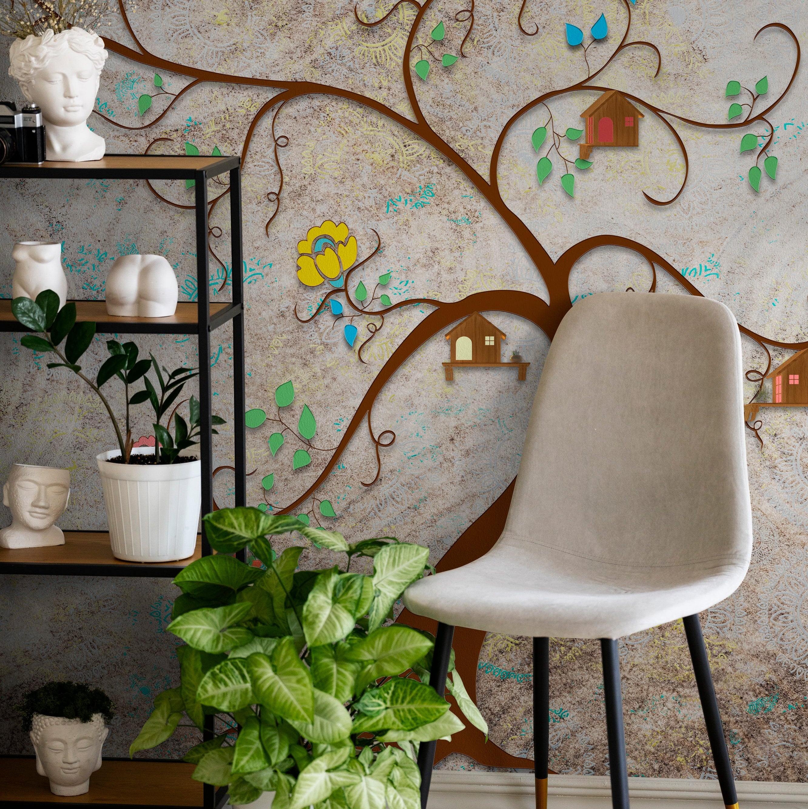 Vibrant canopy wallpaper - Customized Vibrant botanical wallpaper by Brahm