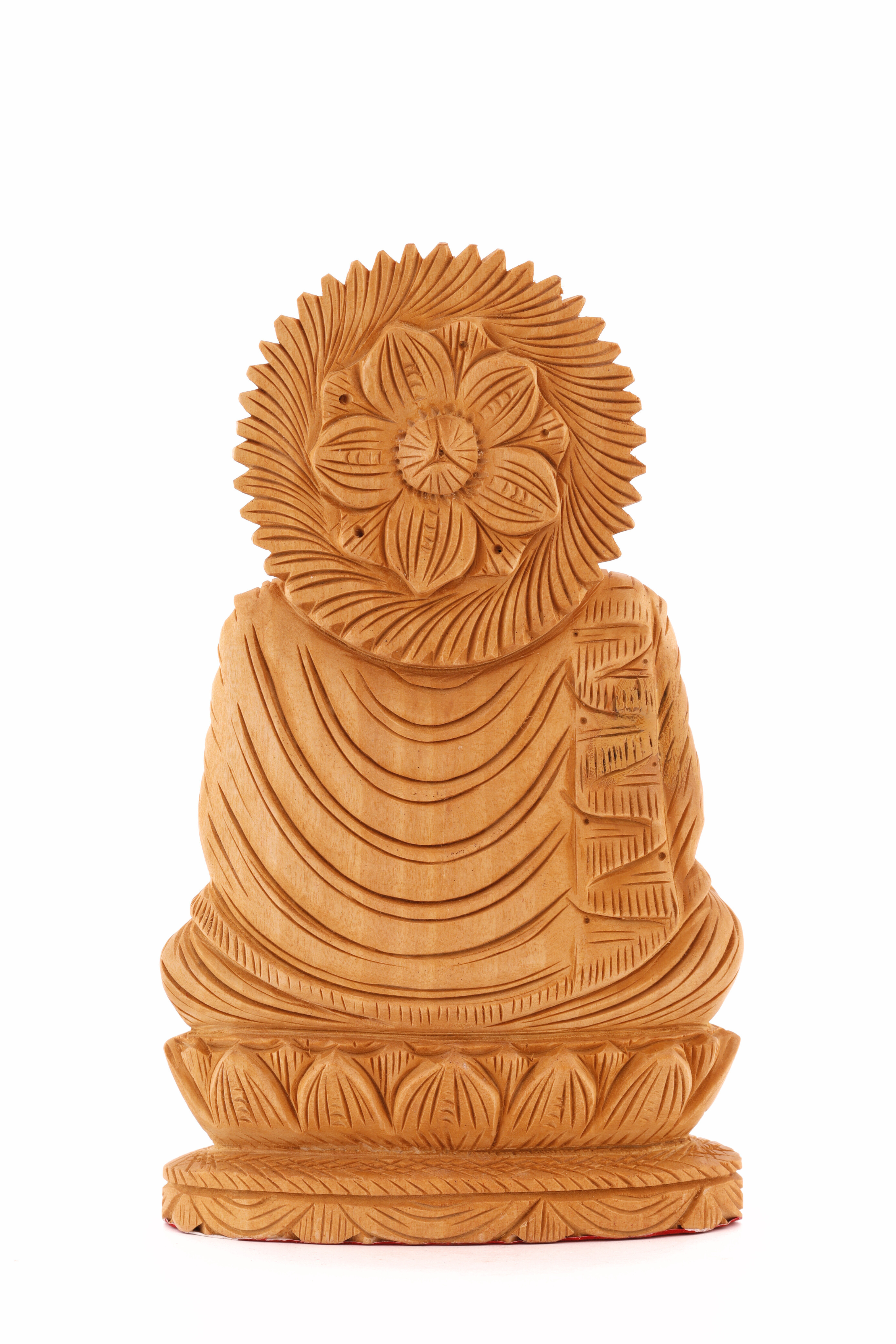 Wooden Buddha spiritual décor accent designed to bring harmony, stillness, and positive energy into home spaces