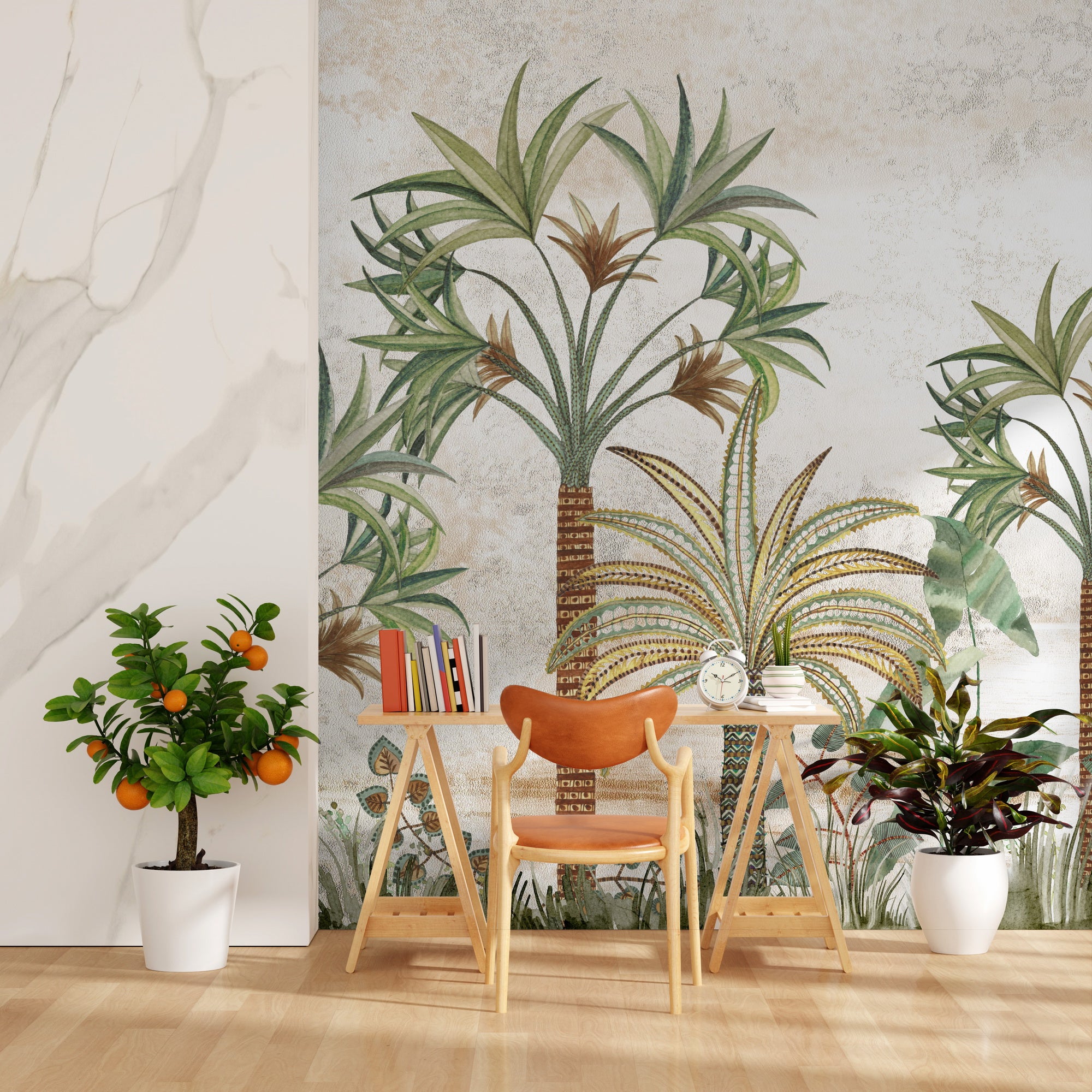 Serene Palms: "Taala Van" Wallpaper