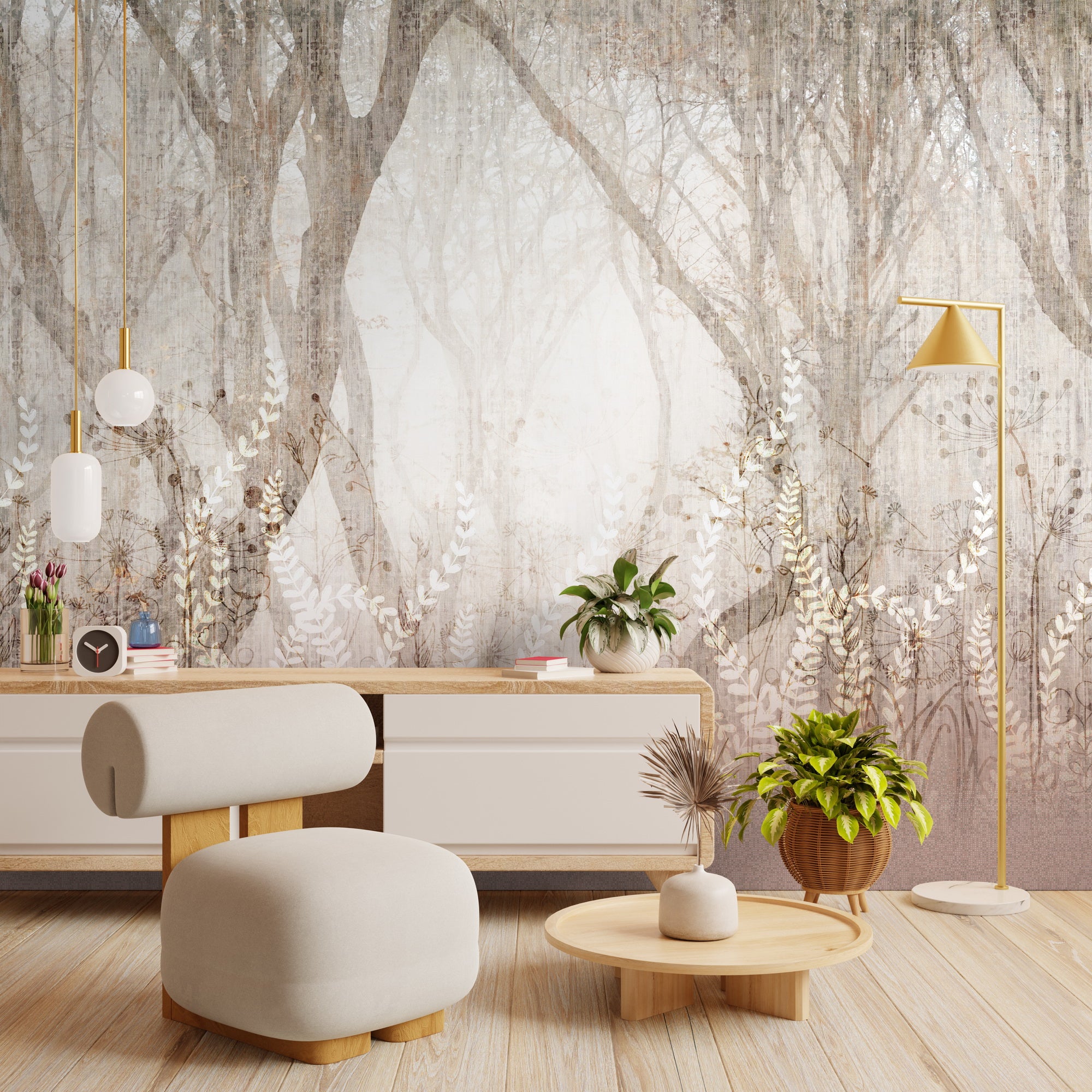 Mystic Canopy: "Aranya" Wallpaper