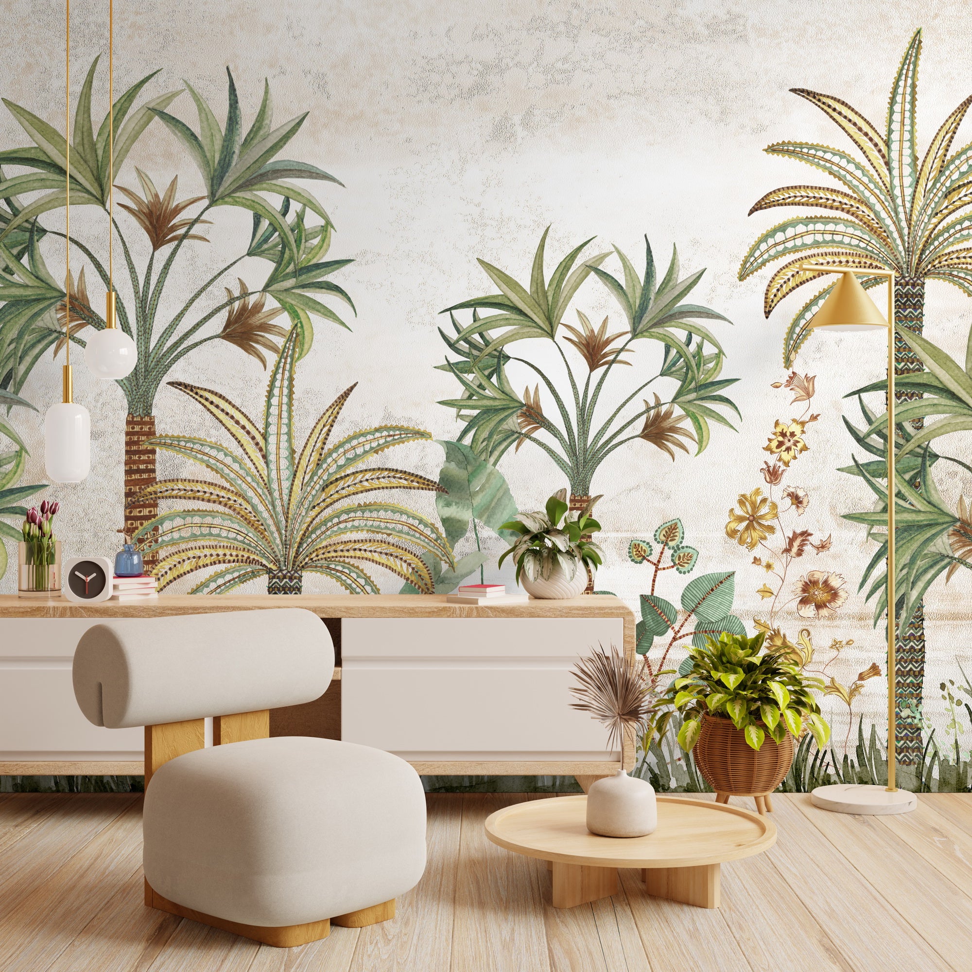 Serene Palms: "Taala Van" Wallpaper