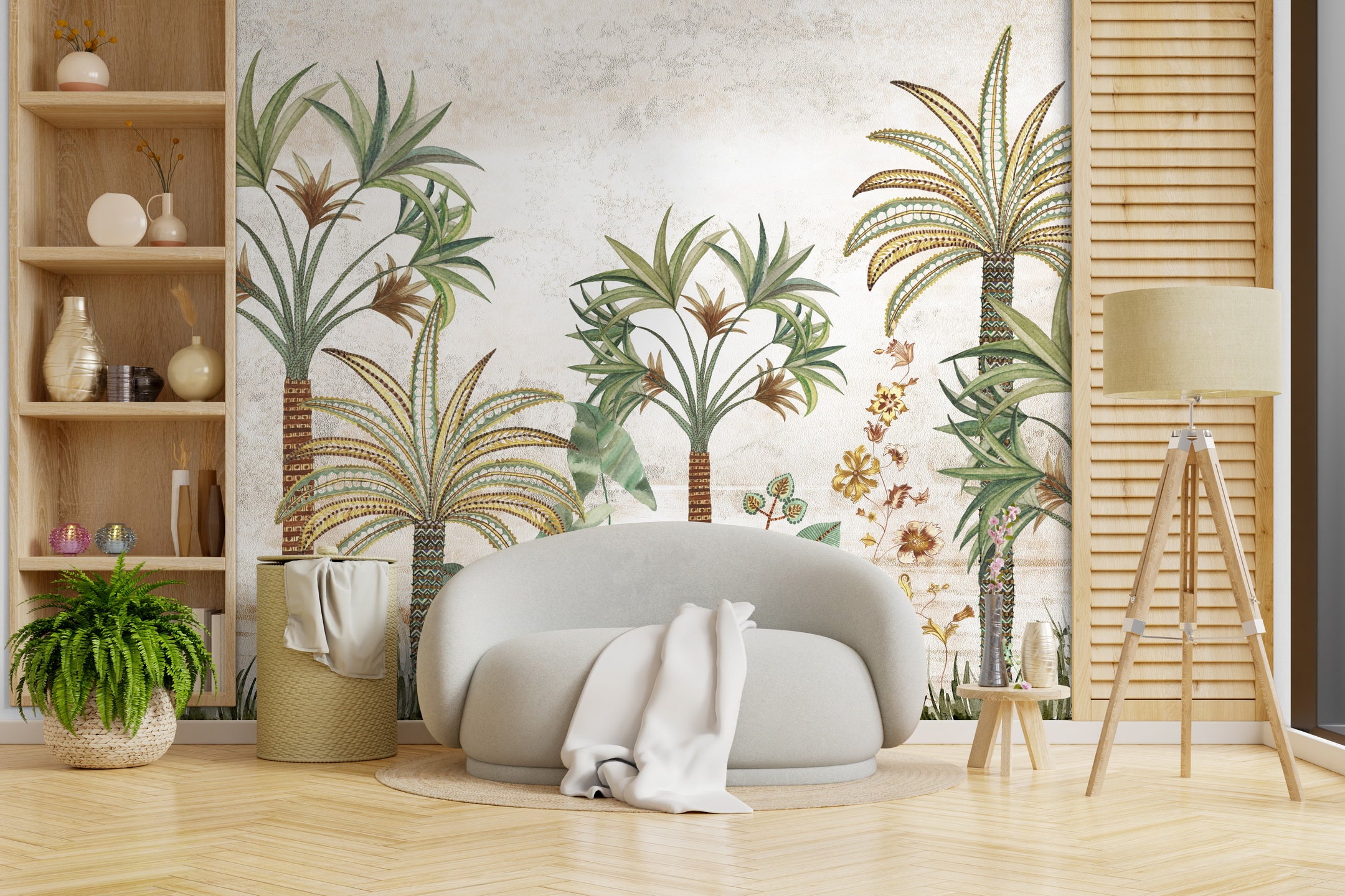 Serene Palms: "Taala Van" Wallpaper