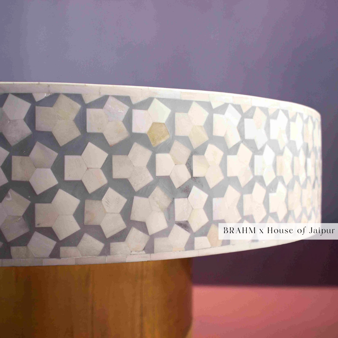 Bone Inlay Coffee Table Grey
