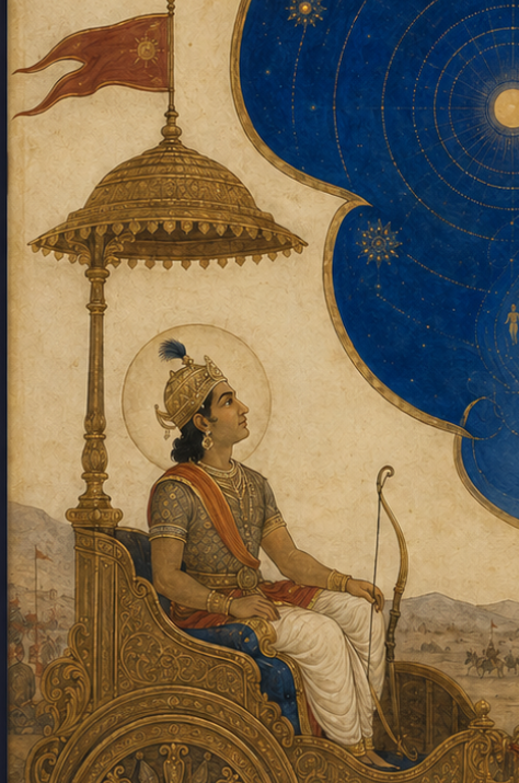 'Divyadrishti' The Divine Sight, Bhagavad Gita Chapter Eleven — Canvas Cloth Print