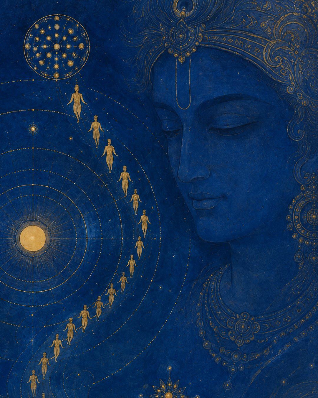 Divyadrishti — The Divine Sight, Bhagavad Gita Chapter Eleven, Canvas Cloth Print