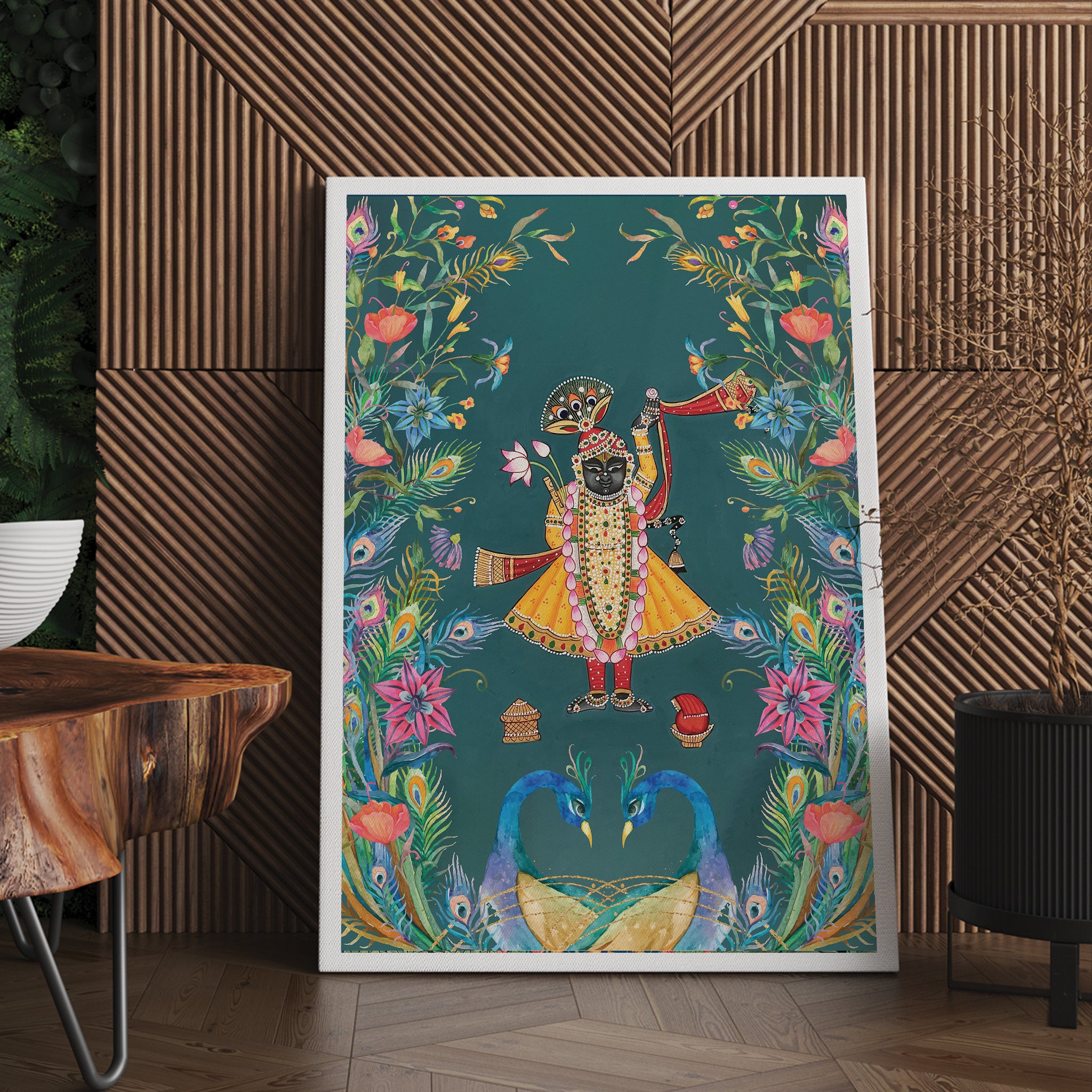 'Pichwai' Painting : 'Shri Nath Ji' Divine Aura Painting