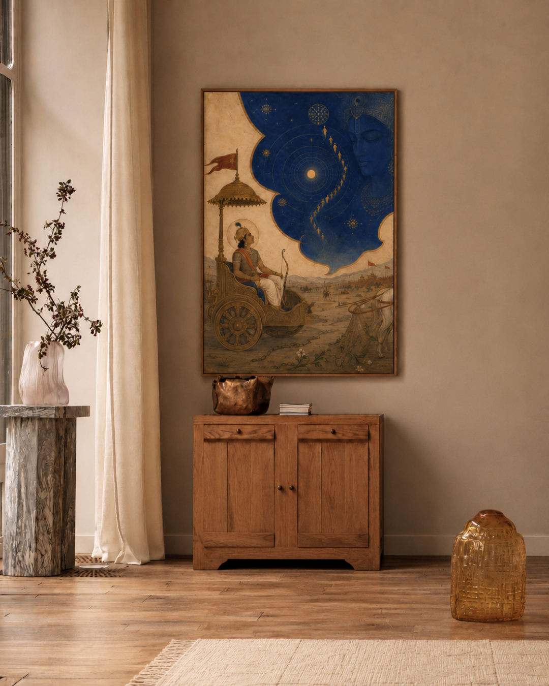 Divyadrishti — The Divine Sight, Bhagavad Gita Chapter Eleven, Canvas Cloth Print
