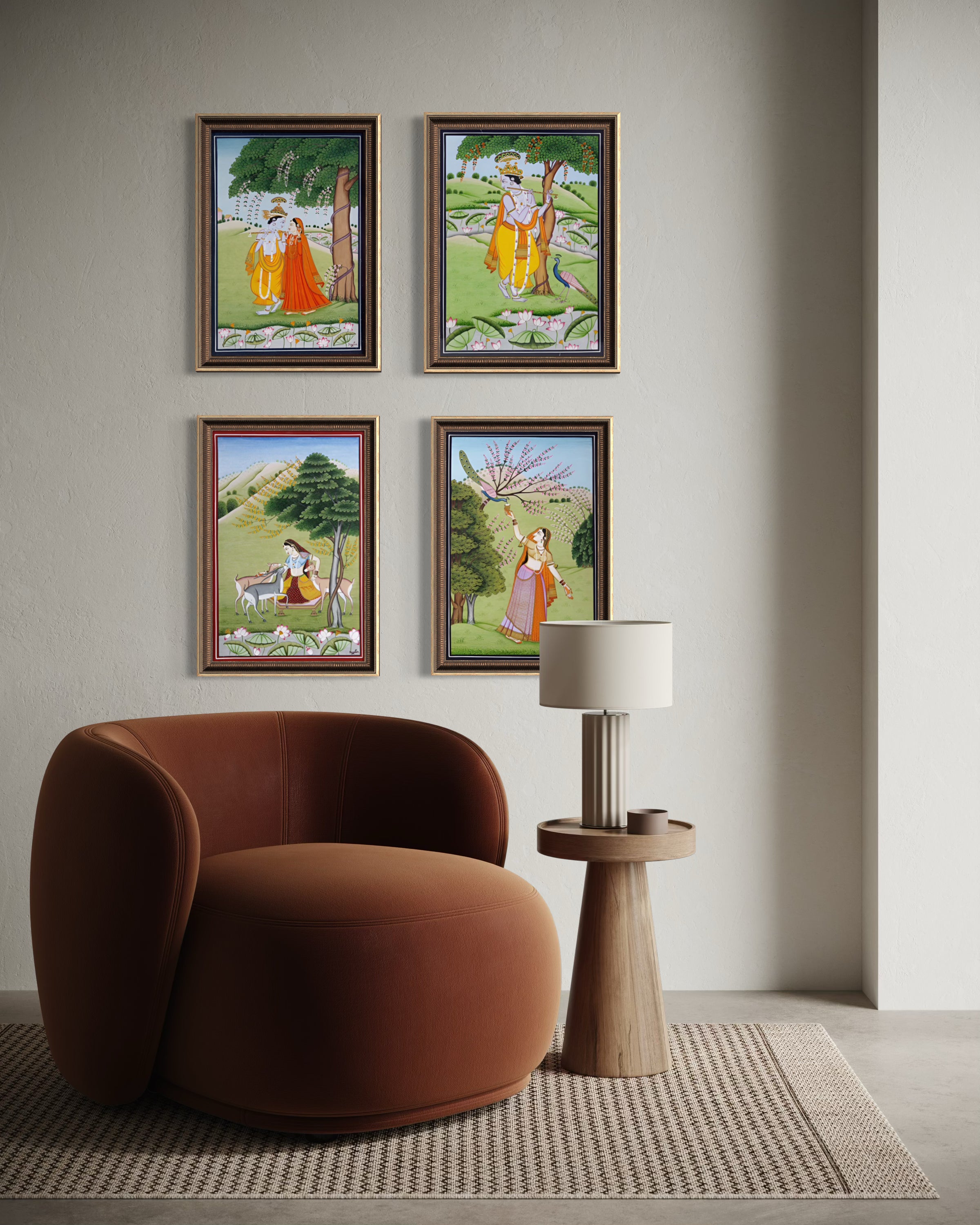 Melody in the Meadow – A Kangra Miniature