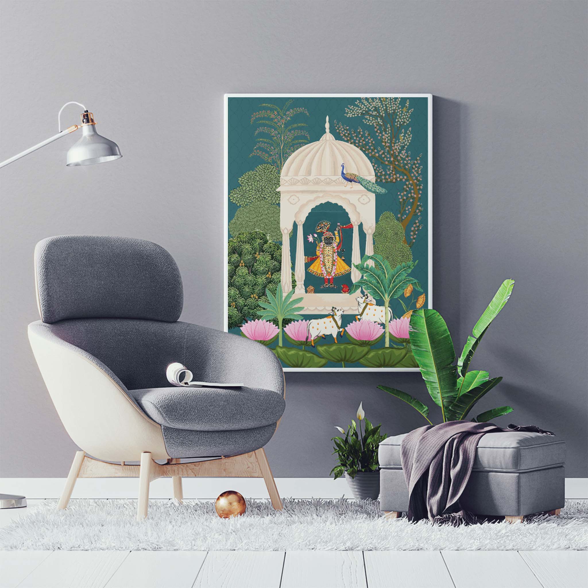 'Shrinathji' Canvas Painting