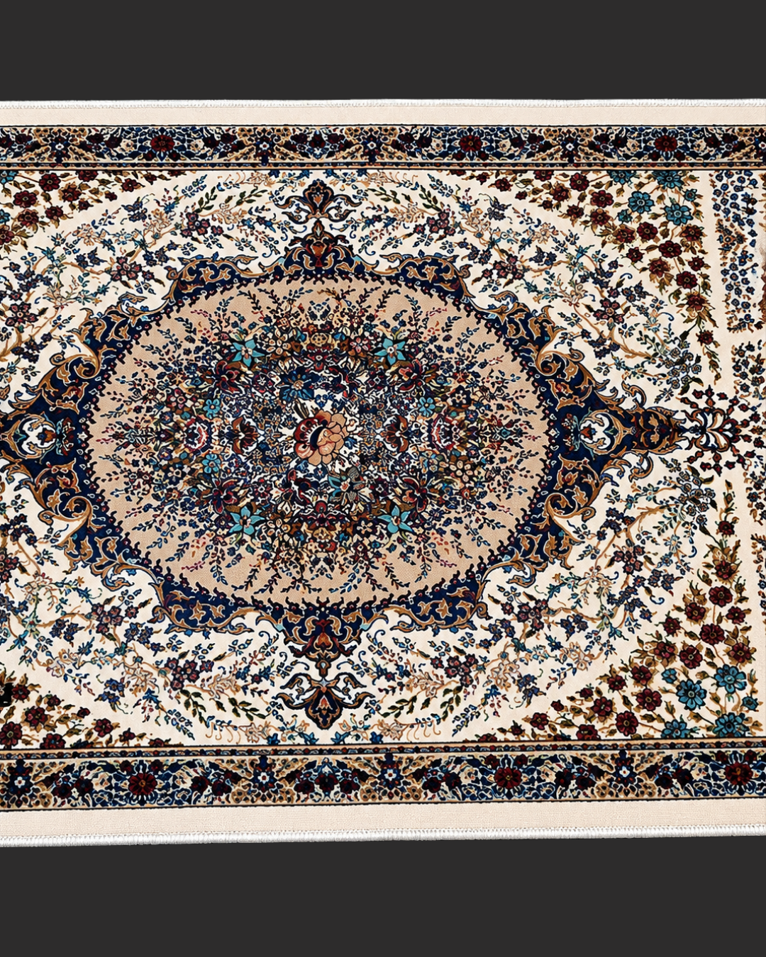 Sarv Silk & Wool Blend Carpet – Amber Blue Vase Floral Runner