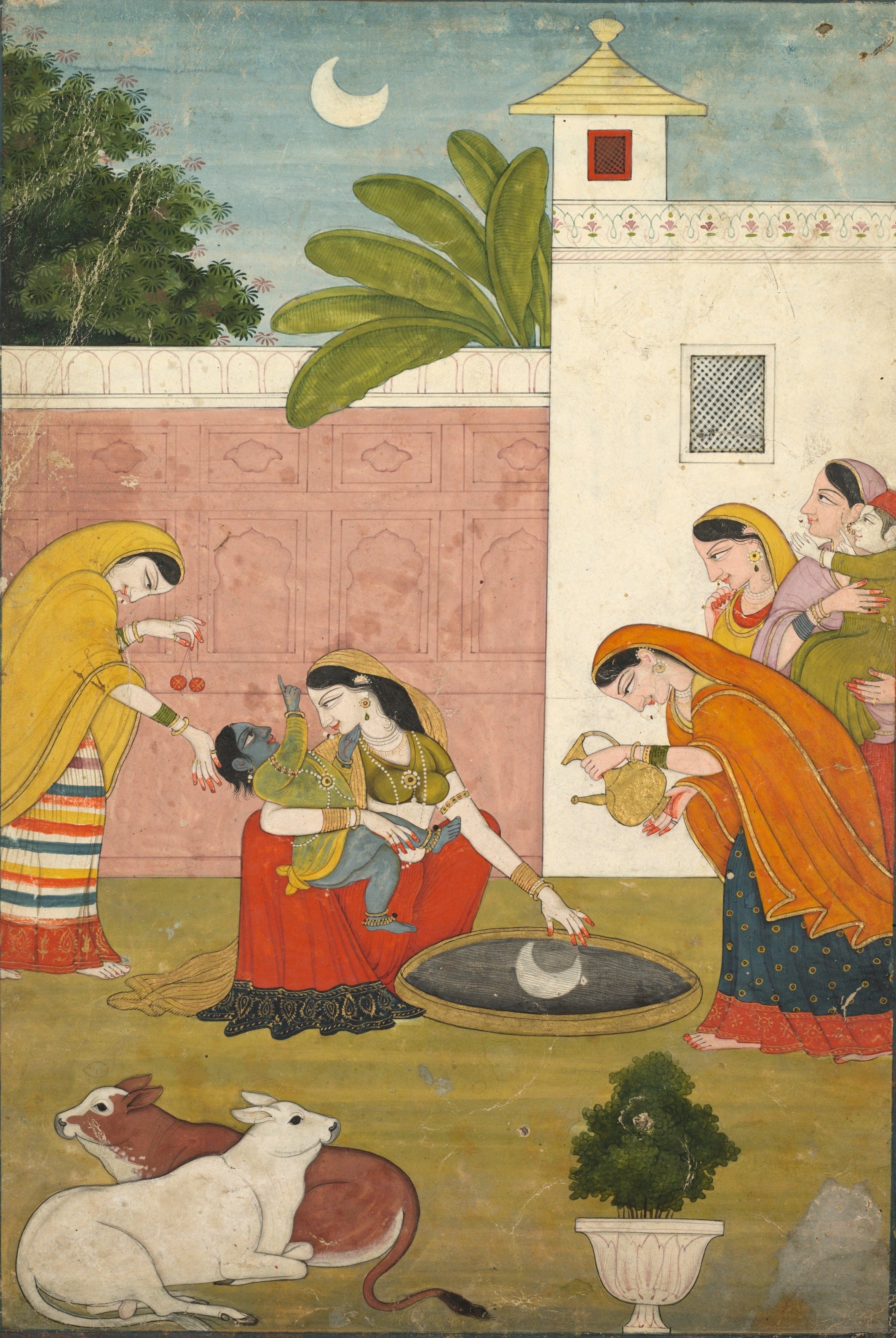 'Krishna Reaching for the Moon' Print, c.1820