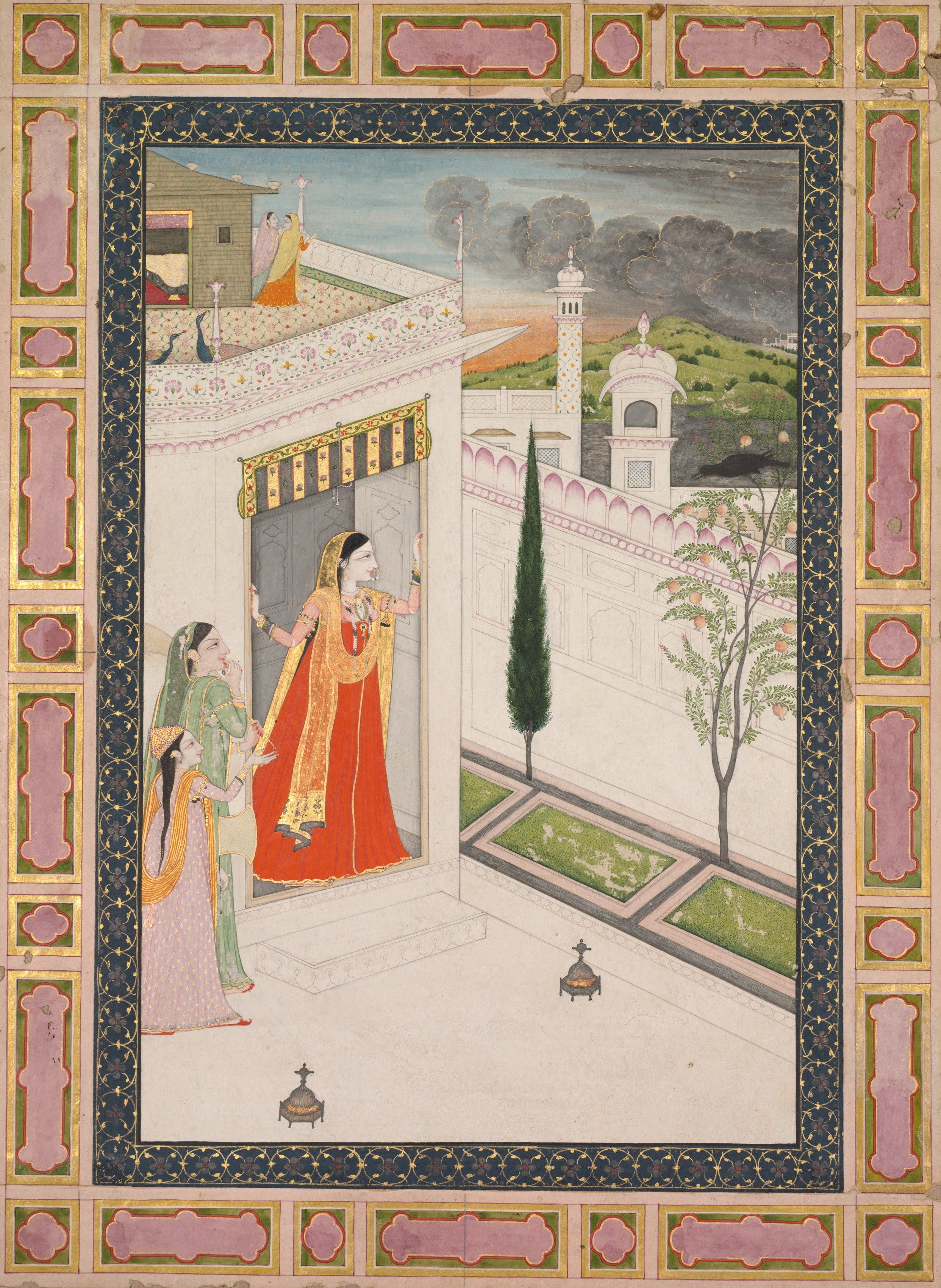 'Augury of the Crow: Vasakasajja Nayika' Print, c.1800