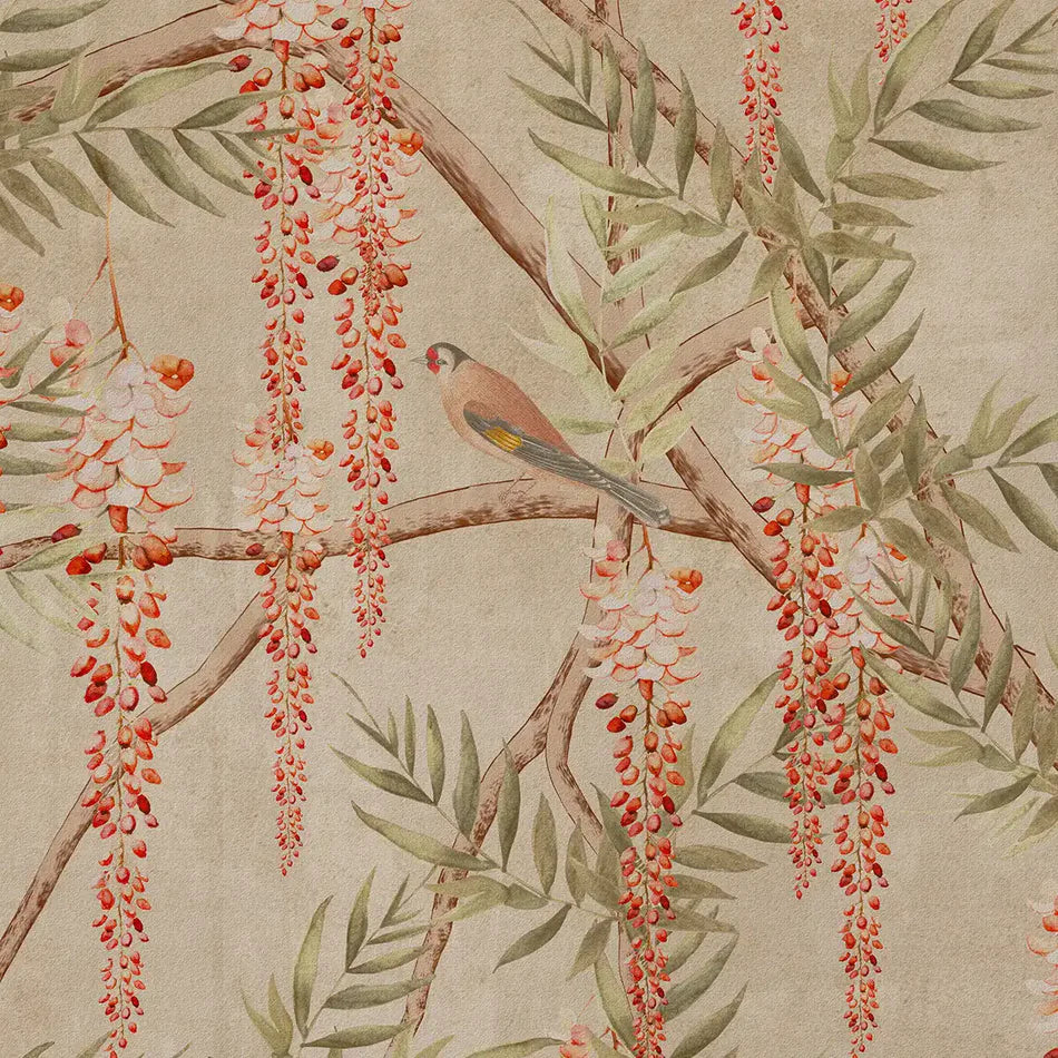 Wisteria Dreamscape: "Beige" Wallpaper