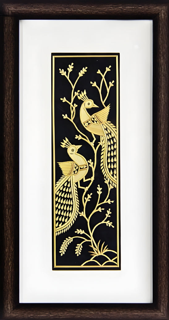 Tree of Life with Peacock – Sikki Heritage Art