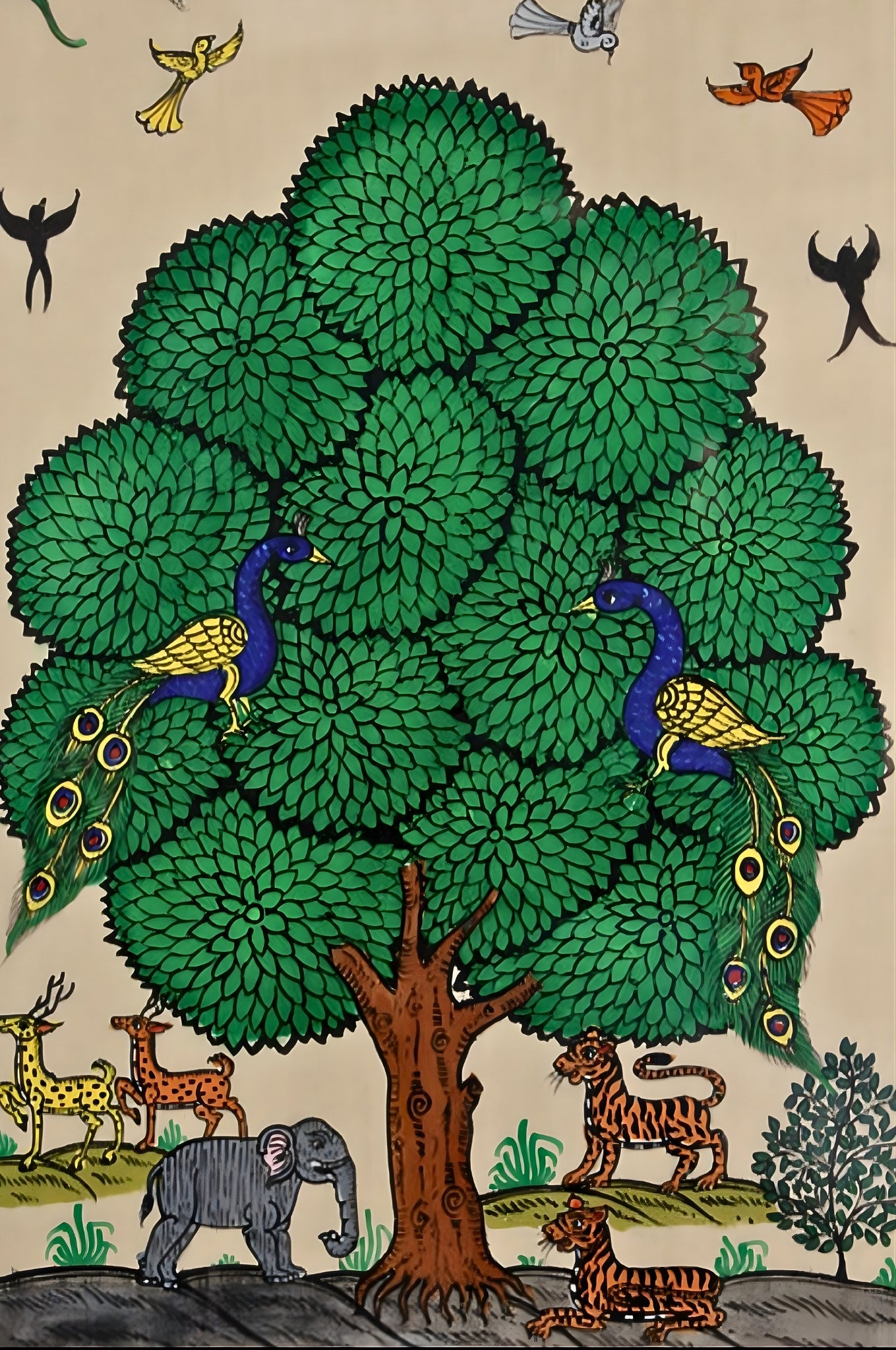 Orissa Pattachitra Tree of Life Painting