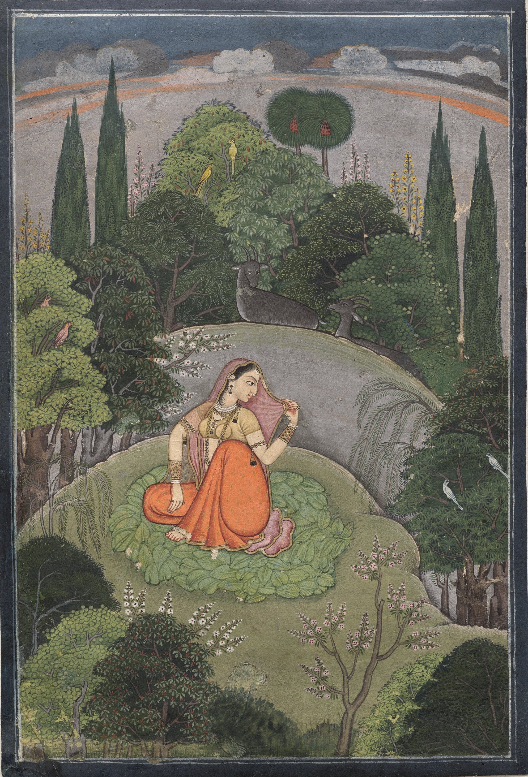 'Utka Nayika: The Heroine Awaiting Her Absent Lover' Print, c.1760