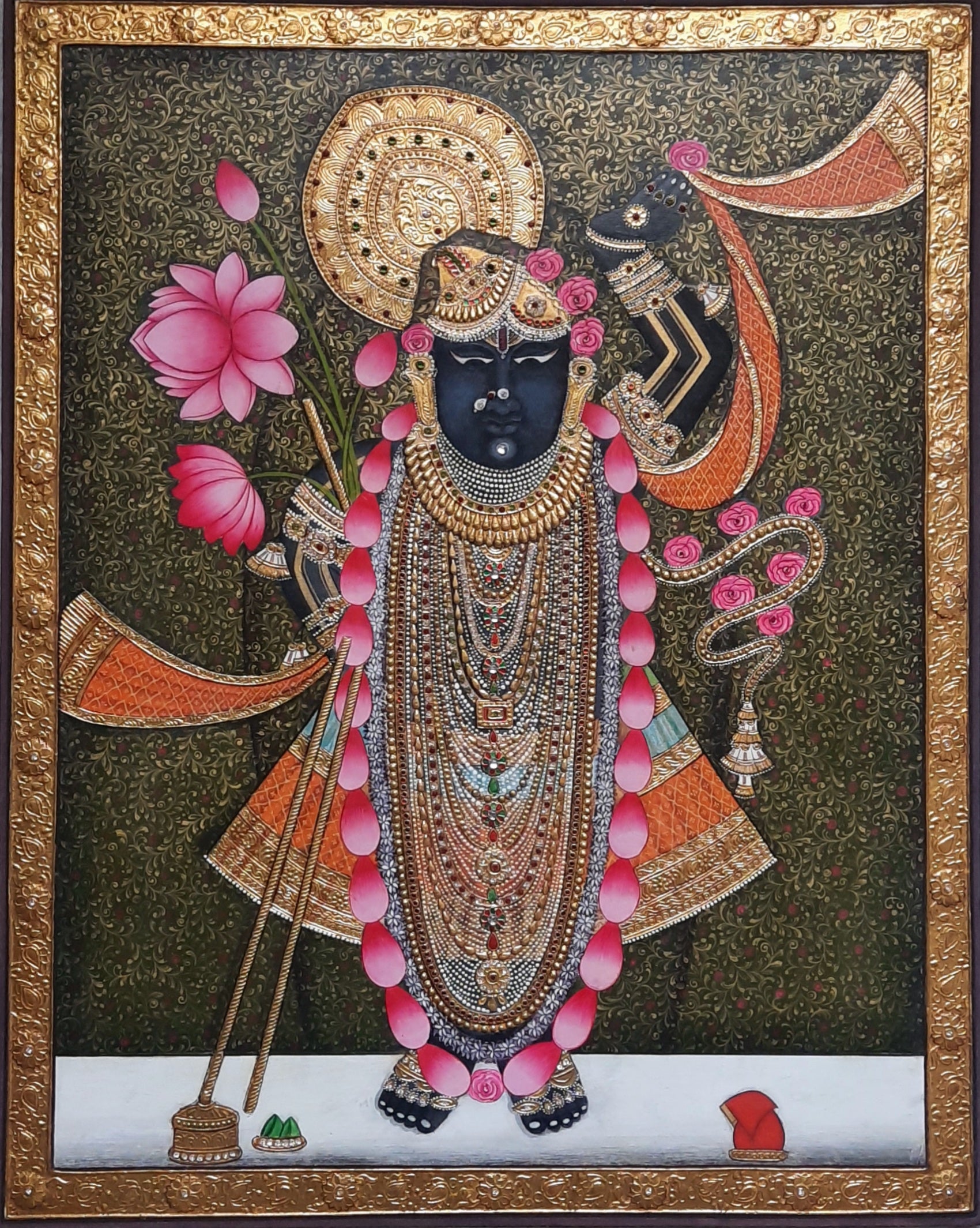 Lord 'Shrinathji Tanjore' Painting