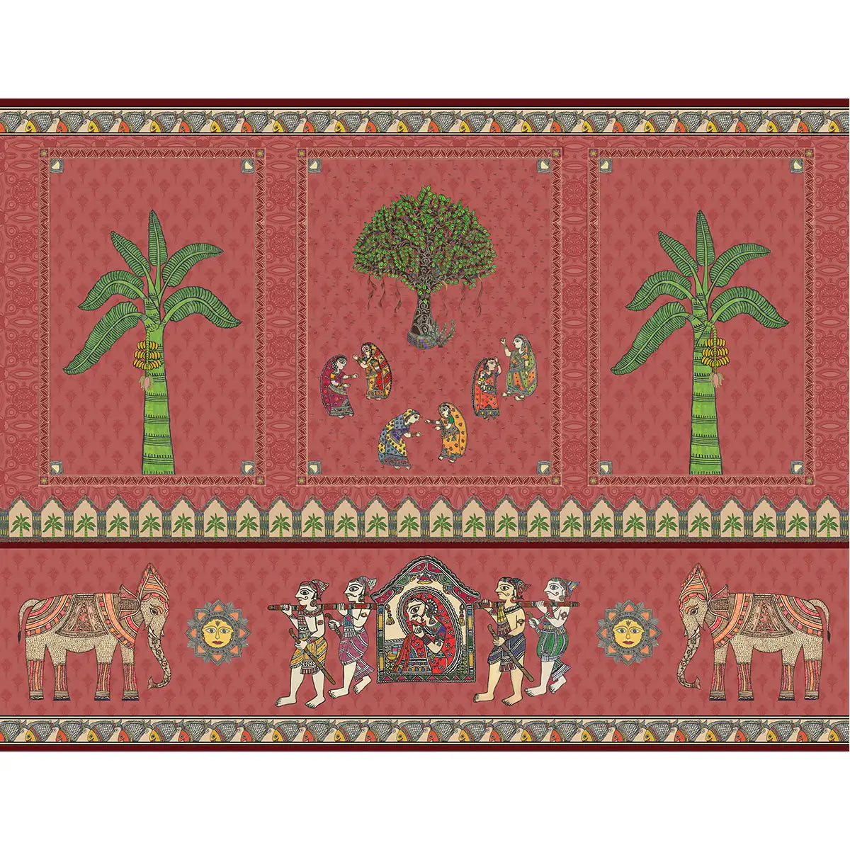 Mithila Window : “Janakpuri Jharokha” Wallpaper