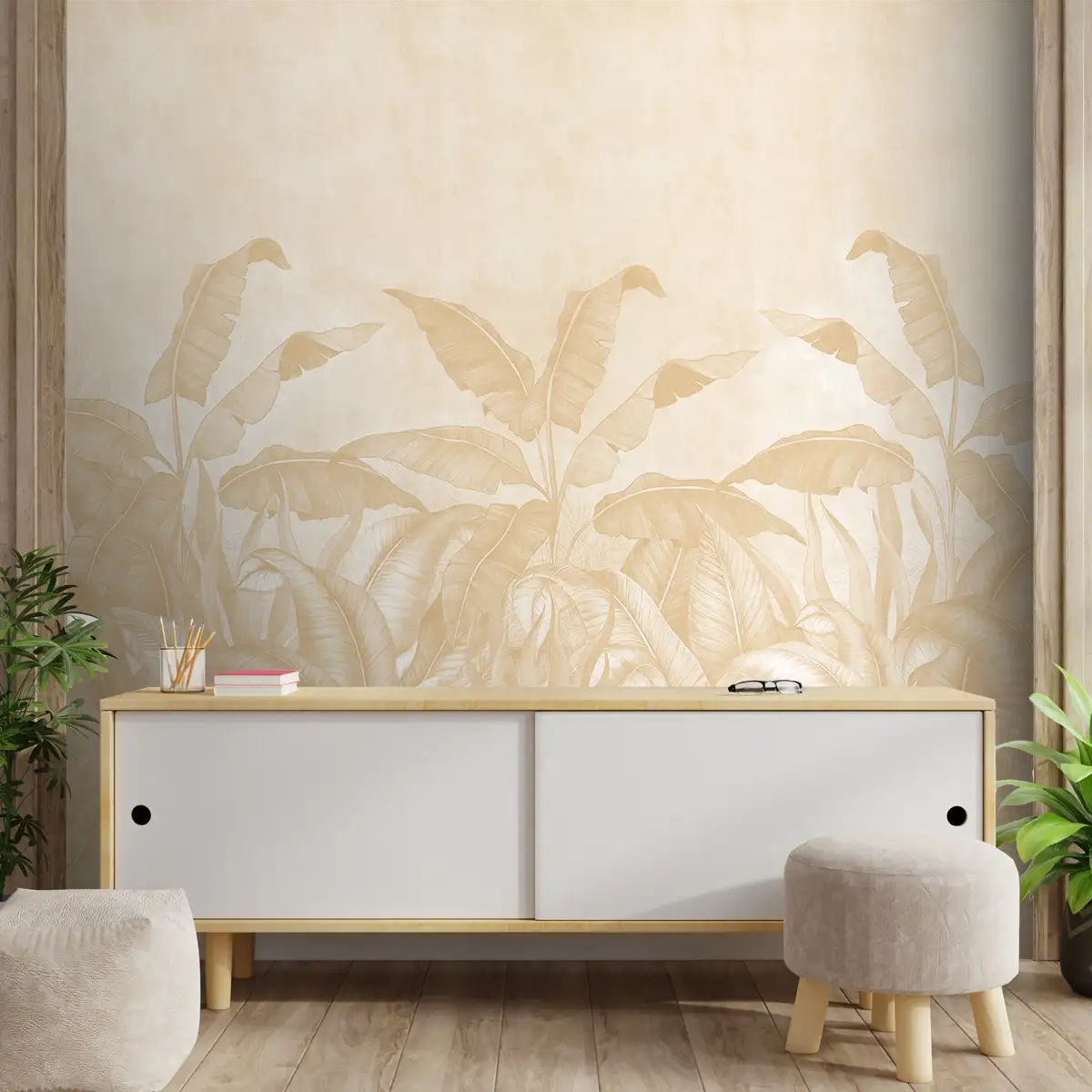 Tropical Stillness: “Banana Grove” Wallpaper