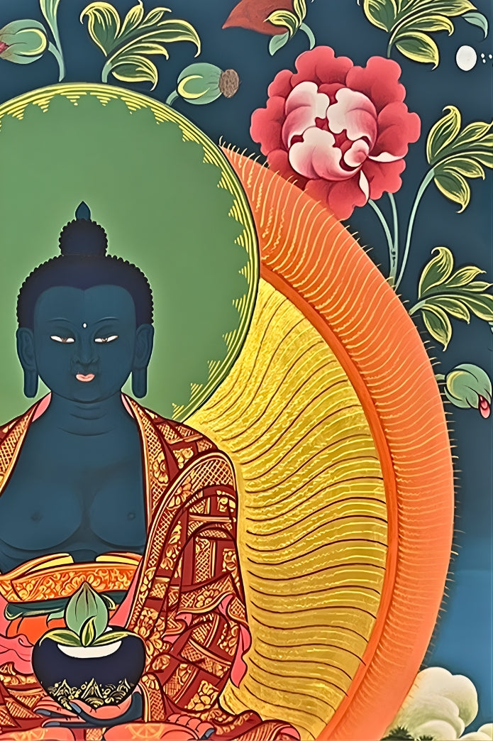 Bhaisajyaguru: The Master of Healing – Ladakh Thangka