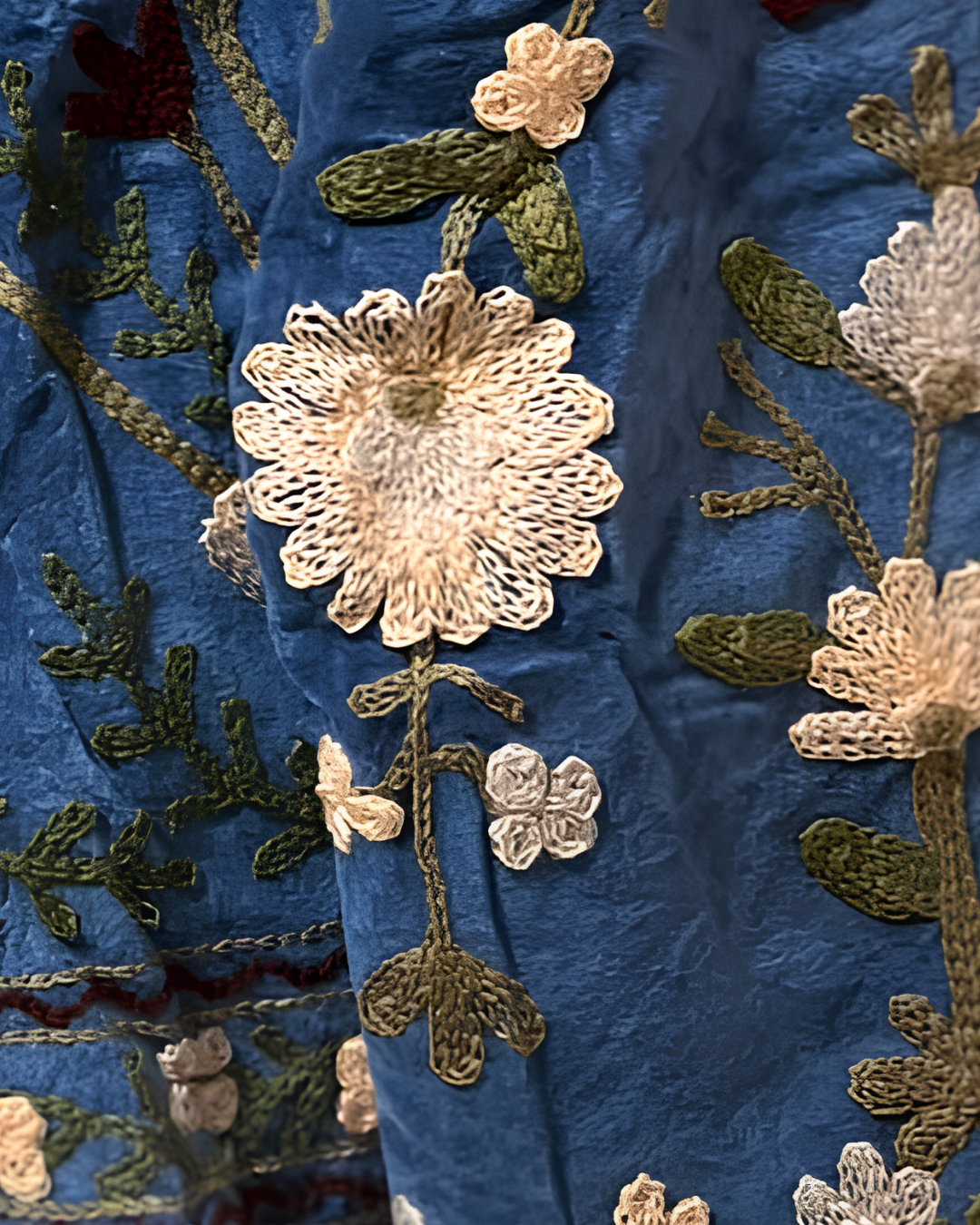 Neelofar Jacket (Unisex) – Cobalt Blue Floral Embroidered Jacket