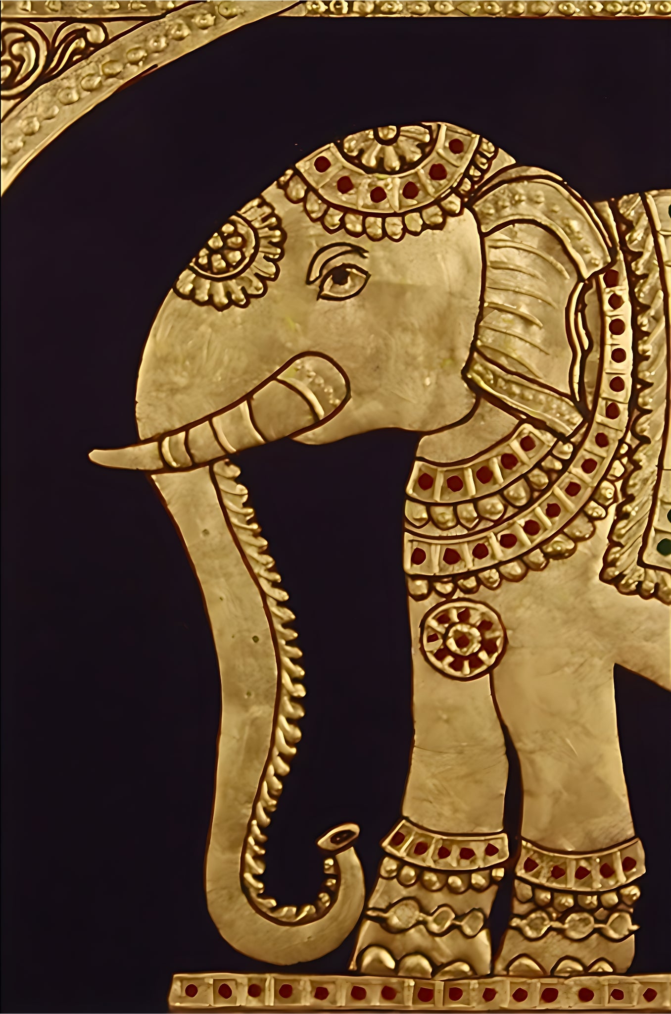 Golden Elephant - Mysore Painting (22KT Gold Leaf)