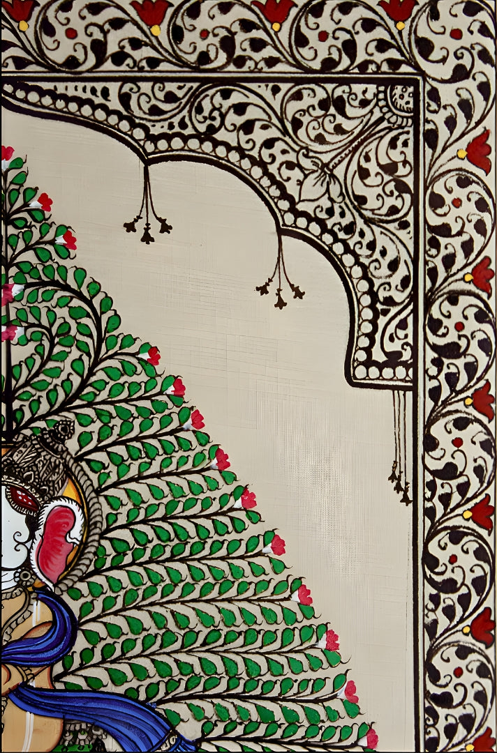 Auspicious Continuum: Ganesha in the Tree of Life – Orissa Pattachitra Painting
